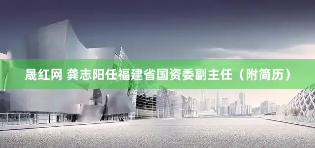 晟红网 龚志阳任福建省国资委副主任（附简历）
